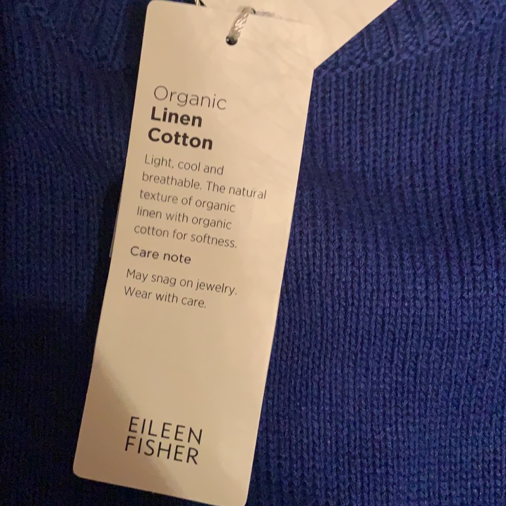 Eileen Fisher Mock Neck Tunic in Royal - Picture 10 of 14